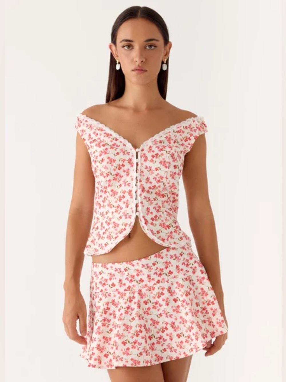 Peppermayo TOP ONLY NWT Floral Off Shoulder